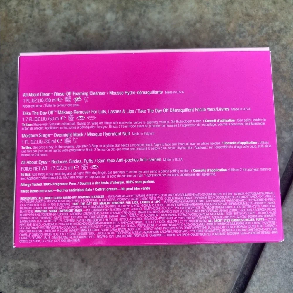 Clinique Gift Set: About Eyes, Clean, Moisture, Take Day Off, PLUS Magenta Lip - Picture 13 of 16